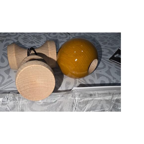 New Open Box -Bushido Kendama “Ultimate” Skill Toy – Beechwood Ken + Yellow Tama - Picture 14 of 16